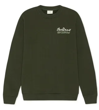 les deux - Sweatshirt mit Print grün - Gr. - M
