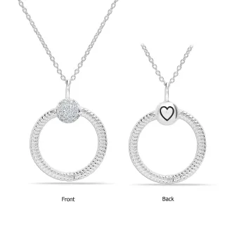 Damenkette mit Anhänger und Zirkonia, 925 Sterling Silber BICLL018