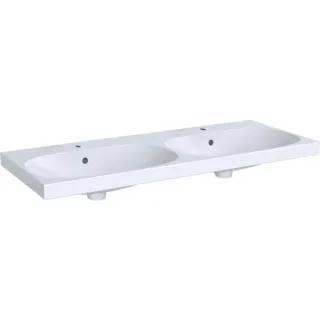 Geberit Acanto Doppelwaschtisch, 1200x480mm m. zwei Hl., m. Überlauf, weiss, 500627012 500627012