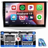 ESSGOO Für VW Passat B6 B7 CC 2010-2015 Carplay Autoradio Android 15 Autoradio (RDS, FM, GPS Navi WIFI Mirror Link SWC RDS)