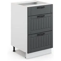 Vicco Unterschrank Fame-Line, Anthrazit/Weiß, 50 cm ohne Arbeitsplatte (1-St)