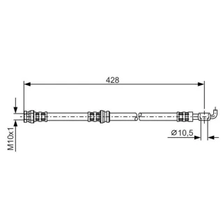 Bosch Bremsschlauch hinten Mitsubishi Carisma Space Volvo S40 V40
