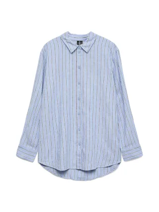 VERO MODA - VMLINN LS SHIRT WVN NOOS Cornflower Blue - Gr. - S