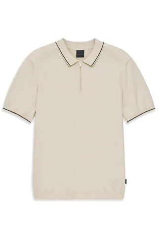 bugatti - Herren Polo 1/2 Arm beige - Gr. - XL