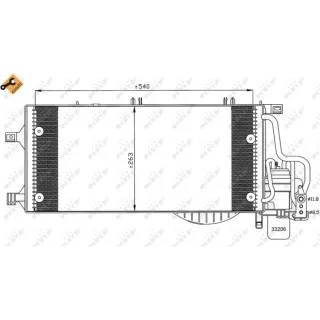 NRF Klimakondensator + Trockner Opel Combo Corsa Tigra 35531