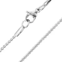 BUNGSA Ketten-Set Kette S-Form 1,5 mm aus Edelstahl Damen silber (1-tlg), Halskette Necklace