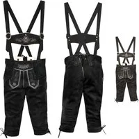 German Wear Trachtenlederhose GW900 Kinder Trachten lederhose mit Hosenträgern