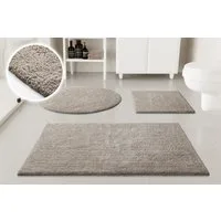 OTTO home Badematte Selenne, Höhe 20 mm, rutschhemmend beschichtet, fußbodenheizungsgeeignet, Baumwolle, rund, Badteppich, getuftet, modern, Uni, antirutsch, flauschig, Baumwolle