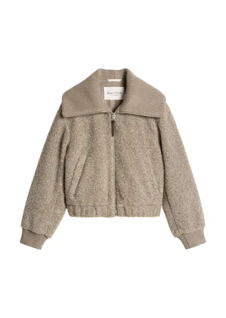 Marc OPolo Casual - Teddy-Blouson regular Stone Taupe Melange - Gr. - 36