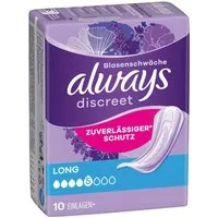 always Inkontinenz-Einlage Discreet + Long, 5, 10-St., Saugstärke 5 - stärkere Blasenschwäche