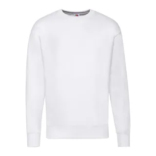 Fruit of the Loom - Sweatshirt für Herren/Damen Unisex angesetzte Ärmel (Weiß)
