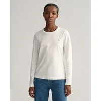 Gant Langarmshirt REG SHIELD LS T-SHIRT kleine Logostickerei auf der Brust