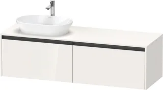 Duravit Ketho.2 Konsolenwaschtischunterbau wandhängend Weiß Hochglanz 1600x550x459 mm - K24889L22220 K24889L22220000