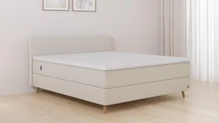 BRUNO Boxspringbett Premium 160x200cm in Glory Soft Beige | Matratzen-Härtegrad: Links H2 / Rechts H3 | mehrfach ausgezeichnet in Design & Qualität