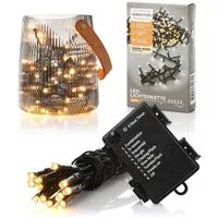 Nordstern LED-Lichterkette WarmWeiß von 24 bis 1.200 LED Weihnachtsdeko für Innen und Außen, Batteriebetrieben 24 LED - 1,8 m für Weihnachtsbaum