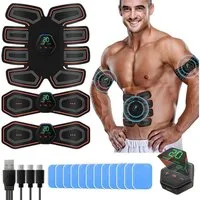 MOPUEA Bauchtrainer Bauchmuskeltrainer Bauchmuskel Trainingsmaschine (10 Modi, Vielseitig Für Mehrere Körperbereiche Nutzbar), Kompakt, Wiederaufladbar Und Einfach Zu Transportieren