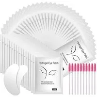 LuxusKollektion Bandwimpern Augenpads für Wimpernverlängerung 50 Paar mit Wimpernbürste