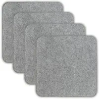 VOSSBACH Sitzkissen Stuhlkissen Set Sitzauflage Filzkissen, Filz Eckig 35 x 35 cm mit Antirutschnoppen
