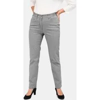 GOLDNER Bequeme Jeans Kurzgröße: Denimhose mit Stretchkomfort Stretchhose mit elastischem Bund, Taschen und Knöchellänge