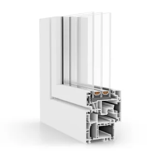 aluplast Energeto Neo, Kunststofffenster, Weiß, 1-teilig festverglast, 510 x 510 mm, individuell konfigurieren