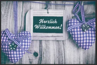 Fussmatte Herzlich Willkommen 6238 | Größe: 60 cm x 45 cm