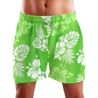 King Kameha Badeshorts Mono Hibiscus Hawaii Bade-Shorts Mesh-Einsatz Verschluss Kordelzug Mit integriertem Mesh-Innenslip für extra Komfort