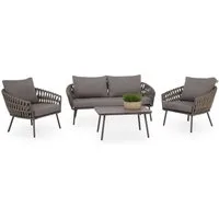 SANSIBAR LIVING Gartenlounge-Set Lounge-Set SANSIBAR CUXHAVEN BHT 162x57x85 cm Gartenset Loungemöbel