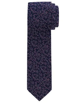 OLYMP - Krawatte mit Floral-Dessin pink
