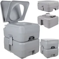 Trizand Campingtoilette Tragbare Toilette Camping, (Spar-Set, 1-St., Spülwasserversorgung), Abflussdeckel für hygienische und auslaufsichere Entleerung
