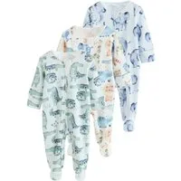 Next Schlafoverall Babyschlafanzüge mit Zweiwege-RV, 3er-Pack (3-tlg)