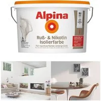Alpina Nikotinsperre Ruß- & Nikotin Isolierfarbe 5 Liter Weiß Matt