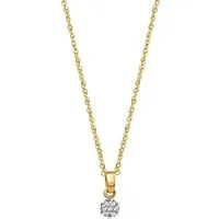 Fascination by Ellen K. Kette mit Anhänger 375 Gelbgold mit Zirkonia weiß 45cm lang