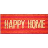 Giftcompany Fußmatte Giftcompany - Fußmatte Türmatte Kokos Vinyl 30x75cm HAPPY HOME Bunt