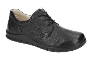 Waldl?ufer 366006 HECTOR Herren Schn?r Halbschuhe Schwarz Glattleder Bequem F...