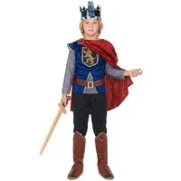 JADEO Kostüm Mittelalterlicher König Kinderkostüm rot-blau