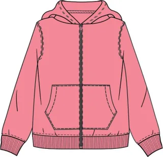 ATTENTION - Md.-Kap.-Sweatjacke light red - Gr. - 104/110