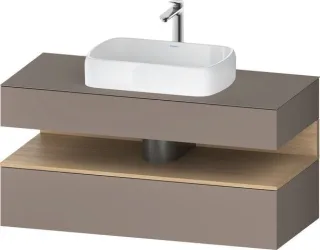 Duravit Qatego Konsolenwaschtischunterbau wandhängend Basalt Matt 1200x550x600 mm - QA4732030430010 QA4732030430010