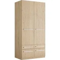 priess Kleiderschrank Schrank Garderobe Wäscheschrank Barcelona in 5 Breiten viel Stauraum, geräumige Schubkästen, mit Spiegel, MADE IN GERMANY