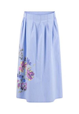 FYNCH-HATTON - SKIRT FLOWER STRIPE cornflower blue - Gr. - 36