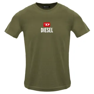Diesel - Just Small - T-shirt „deep Depths" In Grün Mit Neuem D-logo