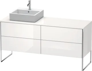 Duravit XSquare Konsolenwaschtischunterbau bodenstehend Weiß Hochglanz 1600x548x778 mm - XS4924L8585 XS4924L8585