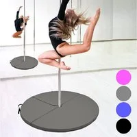 TRUTZHOLM Fitnessmatte Pole Dance Matte Ø 120 cm Stärke 5 cm Tanzstangenmatte faltbar grau (1-St), Passend für alle gängigen Pole Dance Stangen