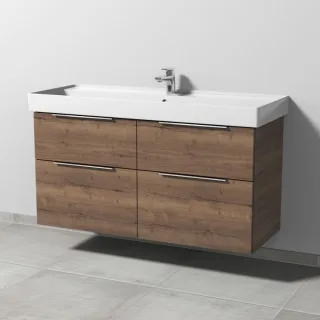 Sanipa 3way Waschtischunterbau zu Villeroy & Boch Collaro Waschtisch mit 4 Auszügen, Eiche-Tabak UM83850