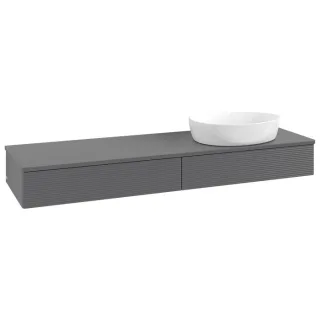 Villeroy & Boch Antao Waschtischunterschrank 1600x190x500mm K16150GK mit Struktur FK/AP: GK/0