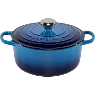 Le Creuset Signature Bräter rund 24 cm azure blue
