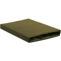 Ambiante Spannbettlaken Spannbettlaken Baumwoll Uni HL Olive Green 200x200 grün, Baumwolle, Gummizug: Rundum, (1 Stück), Spannbettlaken Spannbetttuch Laken mit Gummizug