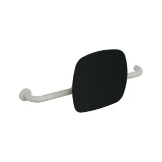 Hewi 801 Rückenstütze 801.51B9263L97 Wandabstand 150mm, Ausführung links, matt, Lehne tiefschwarz, lichtgrau