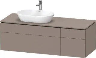 Duravit L-Cube Konsolenwaschtischunterbau wandhängend Basalt Matt 1420x550x482 mm - LC4877043430000 LC4877043430000