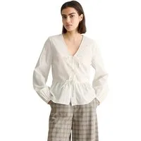 Marc O'Polo DENIM Langarmbluse Schleifendetails relaxed fit aus reiner Bio-Baumwolle