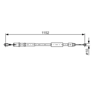 Bosch Handbremsseil hinten rechts Mercedes Viano Vito